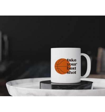 Koffiemok - Basket, take your best shot