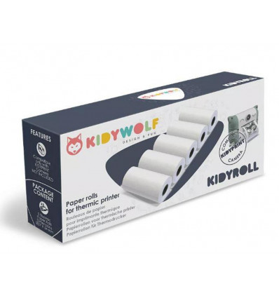 KIDYWOLF 5 rollen thermisch papier voor Kidyprint