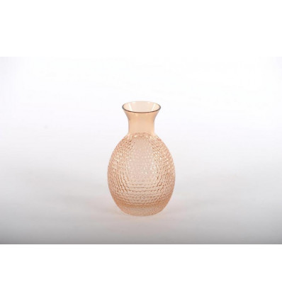 Cou Lisse - Vaasje flesvormig glas 8x12.5cm - peach