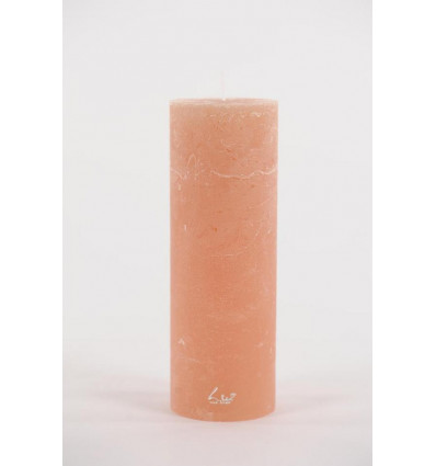 Luz Your Senses - Kaars cilinder 7x20cm- peach nougat rustic