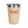 Thermos beker - I'm hot - beige