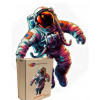 EUREKA E2D Rainbow houten puzzel - astronaut