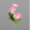 Ranonkel tak m/ 3 bloemen 24cm - roze
