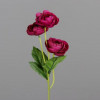 Ranonkel tak m/ 3 bloemen 24cm - fuchsia