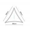 PLATINUM Coolfit schaduwdoek driehoek - 360x360x360cm - antraciet