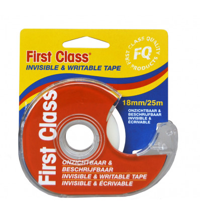 FIRST CLASS Kleefband 18mmx25m invisible+ houder