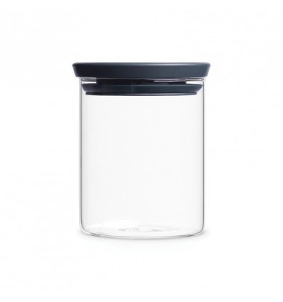 BRABANTIA voorraadpot glas 0.6L - grijs