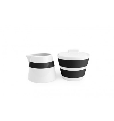 S&P Stripes zwart - Melk-/suikerpot tulu op bestelling