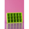 DOTZ Ijsblokjesvorm kubus - aqua blauw silicone ijsblokjes 3.5x3.5cm