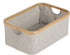 QUAX Kleine mand vr badmeubel - grijs mand katoen afmeting 45x30x18cm H