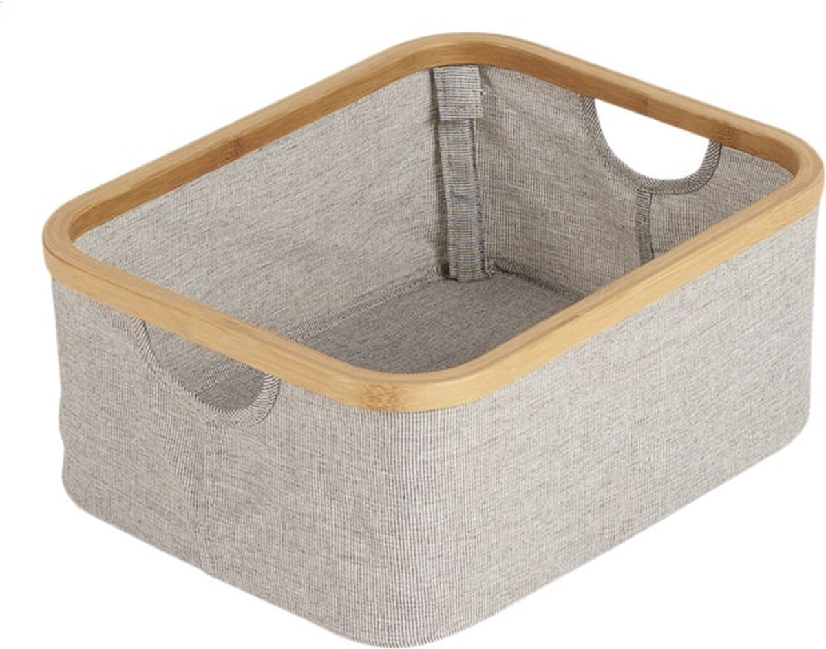 QUAX Kleine mand voor smart badmeubel - opbergmand katoen/bamboe D30xB39xH16cm