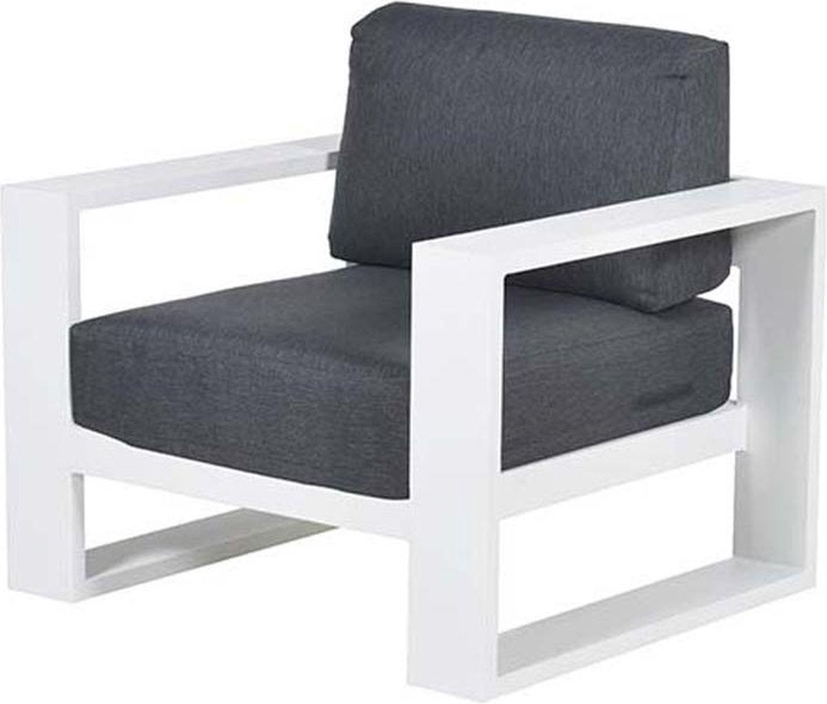 CUBE Lounge zetel - wit mat/ reflex black       96x85cm  TU UC