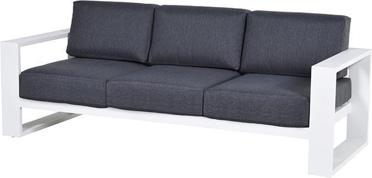 GARDEN IMPRESSIONS - CUBE Bank 3zit 230cm - wit mat/ reflex black   TU UC