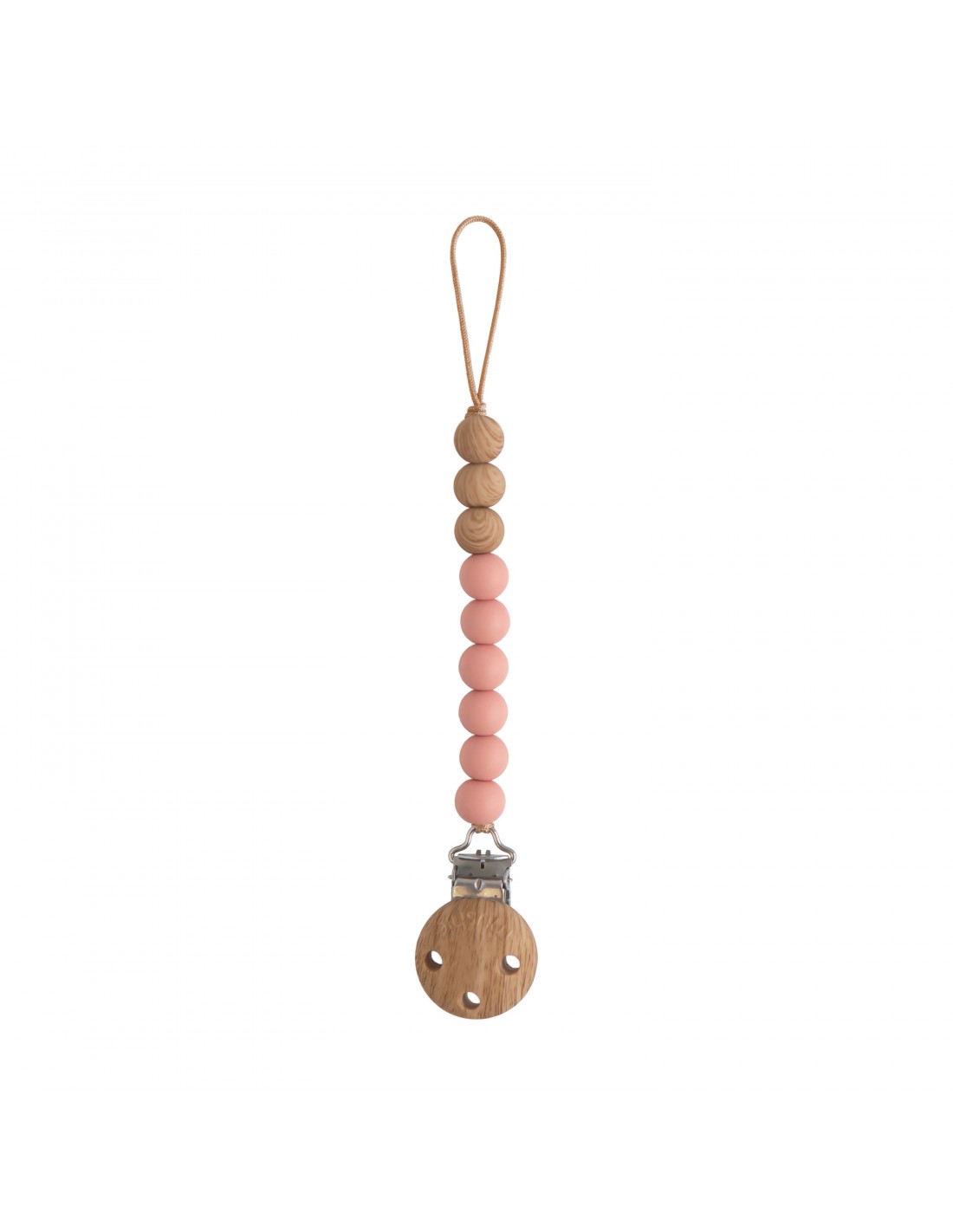 MUSHIE Eva speenketting - poeder roze