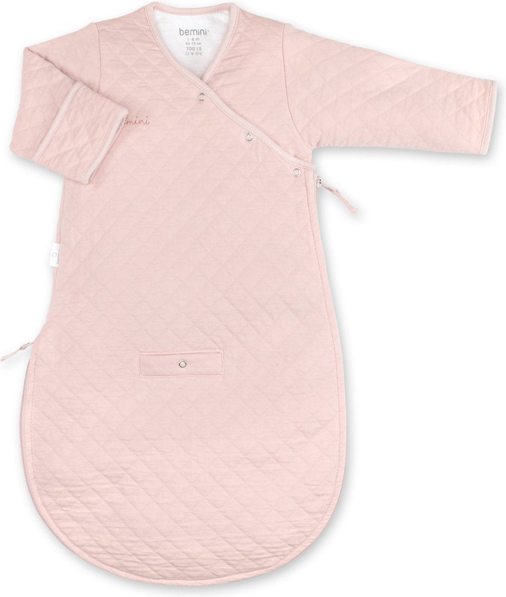 BeMini QUILT Slaapzak - 1/4m - blush (tog 1.5)