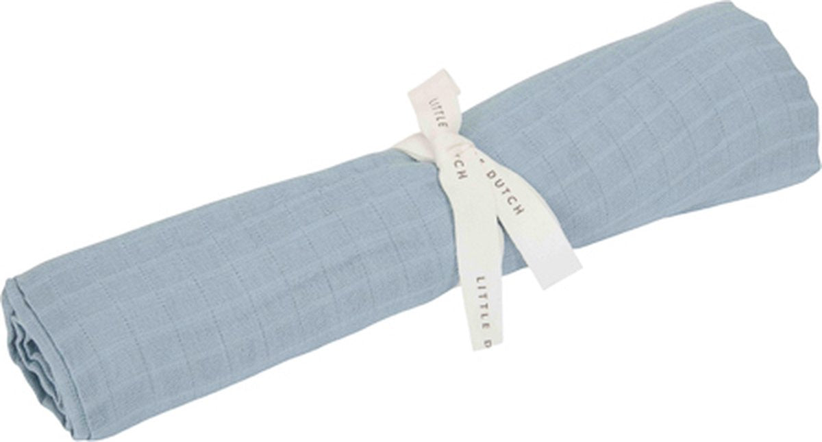 LITTLE DUTCH Pure hydrofiel doek - 120x 120cm - denim blue