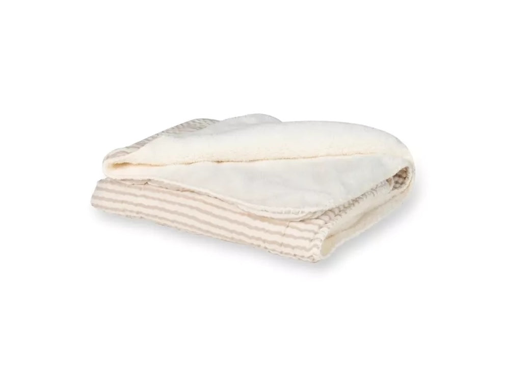 QUAX Natural new born deken - 80x65cm - teddy stripes