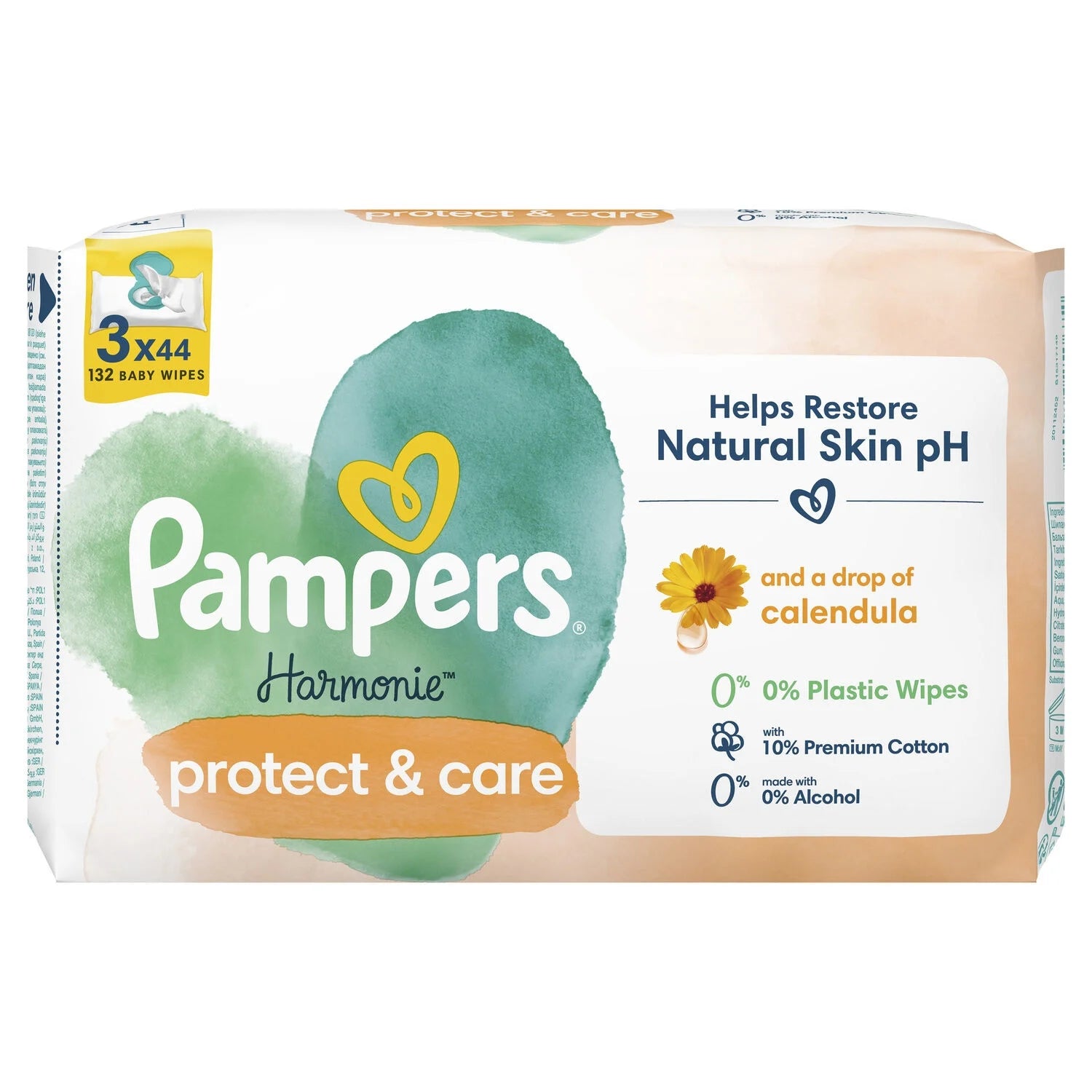 PAMPERS Harmonie doekjes Protect&Care 3x44st.