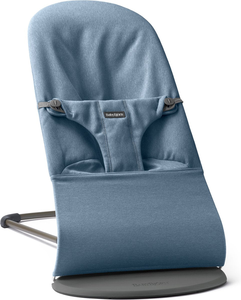 BabyBjorn BLISS relax - blauw geweven gemeleerd
