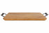 COSY&TRENDY Serveerplank 35x25cm - acacia hout met handvaten metaal